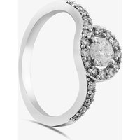 Brown & Newirth Platinum Brilliant Cut Diamond Shoulder Set Halo Ring VER3-63-18W