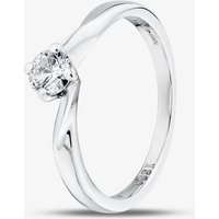 1888 Collection Platinum Certificated 0.33ct Round Cut Diamond Twist Solitaire Ring RI-1027(.33CT PLUS)