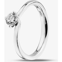 1888 Collection Platinum Certificated 0.33ct Round Cut Diamond Twist Solitaire Ring RI-137(.33CT PLUS)