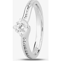 1888 Collection Platinum 0.40ct Certificated Brilliant Cut Diamond Shoulder Set Twist Solitaire Ring RI-1191(.40CT PLUS)