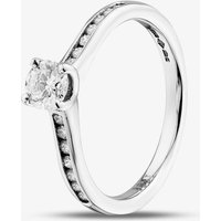 1888 Collection Platinum 0.35ct Certificated Round Cut Diamond Shoulder Set Solitaire Ring RI-138(.33CT PLUS)