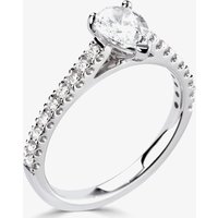 1888 Collection Platinum 0.50ct Certificated Pear Cut Diamond Shoulder Set Solitaire Ring RI-2252(6X4)(.30CT PLUS)