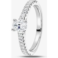 1888 Collection Platinum 0.40ct Oval Diamond Solitaire Ring RI-2250(6X4)(.40CT PLUS)- G/VS2/0.65ct