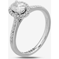 1888 Collection Platinum 0.60ct Certificated Oval Cut Diamond Cluster Ring DSC41(6X4) .40CT PLUS