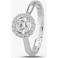 1888 Collection Platinum 0.40 Certificated Brilliant Cut Diamond Halo Ring DSR21(.33CT PLUS)