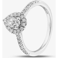 1888 Collection Platinum Certificated 0.70ct Pear Cut Diamond Cluster Ring RC2031(6X4)