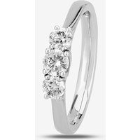 RTW Collection Platinum Certificated 0.57ct Diamond Trilogy Ring R3-145(.57CT PLUS) F-G/SI1-SI2/0.57ct
