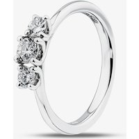 1888 Collection Platinum Certificated 0.50ct Round Cut Diamond Three Stone Ring R3-1014(.50CT PLUS)