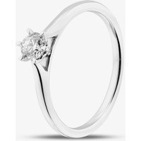 1888 Collection 9ct White Gold 0.25ct Brilliant Cut Diamond Solitaire Ring RPP11-9W-0.25-H-SI2