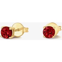Tivon 18ct Yellow Gold Brilliant Cut Garnet Four Claw Stud Earrings EY-0855-GR