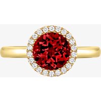 Tivon 18ct Yellow Gold & Brilliant Cut Garnet Diamond Set Ring RY-1656-GR