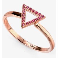 Rose Gold-Plated Pink Cubic Zirconia Triangle Ring R3421P-56 (O 1/2)
