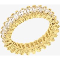 LUXE Silver Gold Plated Rectangular Cubic Zirconia Full Eternity Ring 8.98.0010 P