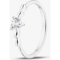 Fashionista Silver Sterling Silver Heart Shaped Cubic Zirconia Ring 042-60407/SP 60