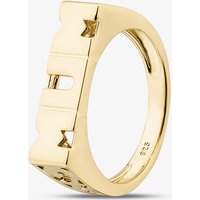 Silver Gold Plated Sterling Silver Mum Signet Ring S2003Y-M