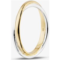 Fashionista Silver Sterling Silver Two Tone Cross Over Ring 012-27512 54