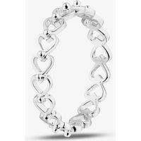 Sterling Silver Open Heart Band Ring 012-26077/SP 52