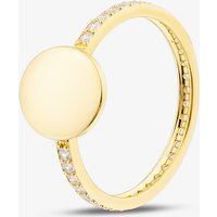 Yellow Gold Plated Sterling Silver Engravable Cubic Zirconia Eternity Ring AR9693Z/G 60