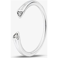 Sterling Silver Cubic Zirconia Heart Open Ring 05S2AVR518609 52
