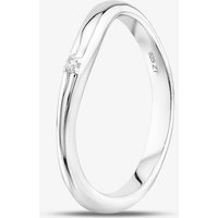 Sterling Silver Cubic Zirconia Plain Band Ring SR07726C P