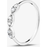 Fashionista Silver Sterling Silver Cubic Zirconia Triple Cluster Ring MR-1081-54
