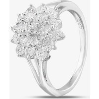 Sterling Silver & Cubic Zirconia Flower Cluster Ring DPR3598SIL-N