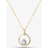 Gold Plated 0.25ct Lab Grown Diamond Open Circle Necklace LGP46865-25
