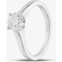 14ct White Gold 0.75ct Certificated Brilliant Cut Lab Grown Diamond Solitaire Ring LGR20570-75 M (WG)
