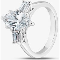 Platinum 2.62ct Certificated Marquise Cut Lab Grown Diamond Shoulder Set Solitaire Ring MISC 3