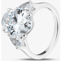 Platinum 5.05ct Certificated Oval Cut Lab Grown Diamond Three Stone Ring MISC 1
