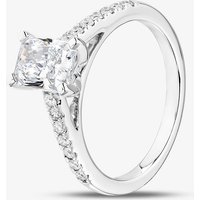 9ct White Gold 1.20ct Radiant Cut Lab Grown Diamond Shoulder Set Ring LGR35521-120RN Q