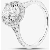 9ct White Gold 2.40ct Brilliant Cut Lab Grown Diamond Halo Ring LGR43488-240SF P