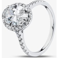 9ct White Gold 2.40ct Oval Cut Lab Grown Diamond Halo Ring LGR43490-240SF M (WG)