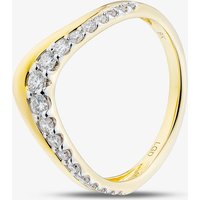 9ct Yellow Gold 0.33ct Certificated Round Cut Lab Grown Diamond Wishbone Ring LGR46549-33 P (YG)(CERT)