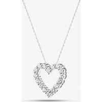 9ct White Gold 1.00ct Lab Grown Diamond Heart Pendant Necklace LGP41093-100 (WG)