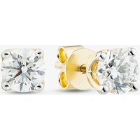 9ct Yellow Gold 1.00ct Lab Grown Diamond 4 Claw Stud Earrings LGE2534-100AN
