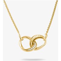 THOMAS SABO Together 18ct Yellow Gold Plated Cubic Zirconia Intertwined Pendant KE2380-M01-14-L45V