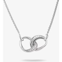 THOMAS SABO Together Sterling Silver Cubic Zirconia Intertwined Pendant KE2380-051-14-L45V