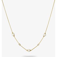 THOMAS SABO Classics 18ct Yellow Gold Plated Freshwater Pearls Necklace KE2120-M01-14-L45V