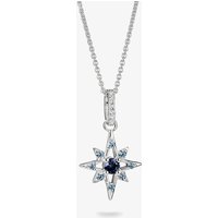 THOMAS SABO Sterling Silver & Blue Crystal Star Pendant KE2394-166-1-L50