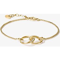 THOMAS SABO Together 18ct Yellow Gold Plated Cubic Zirconia Intertwined Bracelet A2233-M01-14-L19V