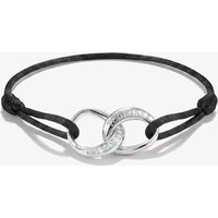 THOMAS SABO Together Black Textile Cubic Zirconia Intertwined Bracelet A2236-051-11-L24V
