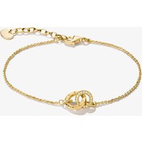 THOMAS SABO Together 18ct Yellow Gold Plated Cubic Zirconia Interlinked Bracelet A2239-M01-14-L19V