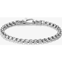 THOMAS SABO Rebel Steel 5.2mm Box Chain Bracelet A2248-S01-53-L18