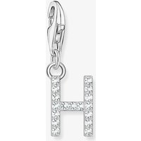 THOMAS SABO Women's Silver Cubic Zirconia Letter H Charm 1947-051-14