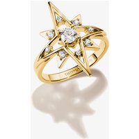 THOMAS SABO 18ct Yellow Gold Plated Cubic Zirconia Star Ring TR2550-M01-14-54