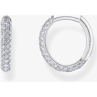 Thomas Sabo Sterling Silver Essentials Sterling Silver Sparkling White Zirconia Pavé Hoop - Sterling Silver / Zirconia