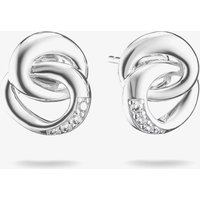 THOMAS SABO Together Sterling Silver Cubic Zirconia Intertwined Stud Earrings H2352-051-14