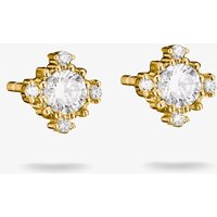 THOMAS SABO Classics 18ct Yellow Gold Plated Cubic Zirconia Stud Earrings H2311-M01-14
