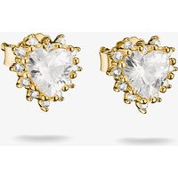 THOMAS SABO Classics 18ct Yellow Gold Plated Heart Cut Cubic Zirconia Stud Earrings H2315-M01-14